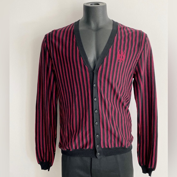 John Richmond Striped Cardigan